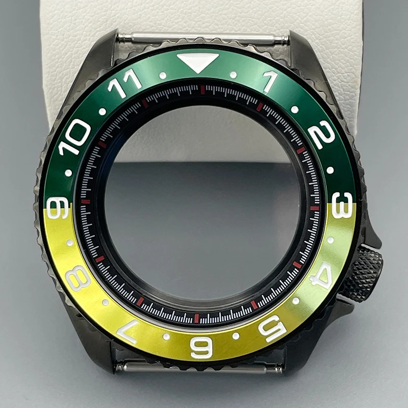 Black SKX007 Case 42mm NH35/36 Flat Sapphire Stainless Steel 22mm