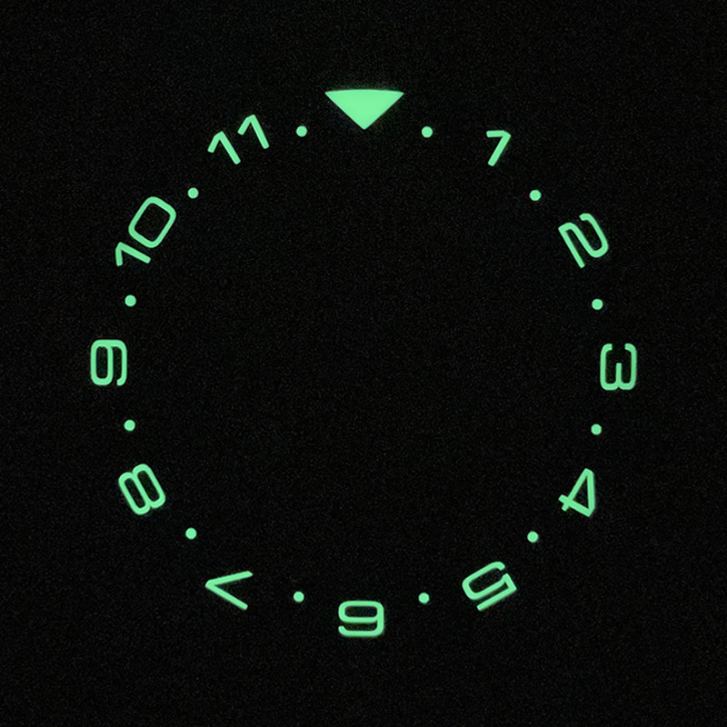 12hrs Dual-Time Lumed Ceramic Bezel Inserts Mod For SKX007/009 BGW9 C3 Lume