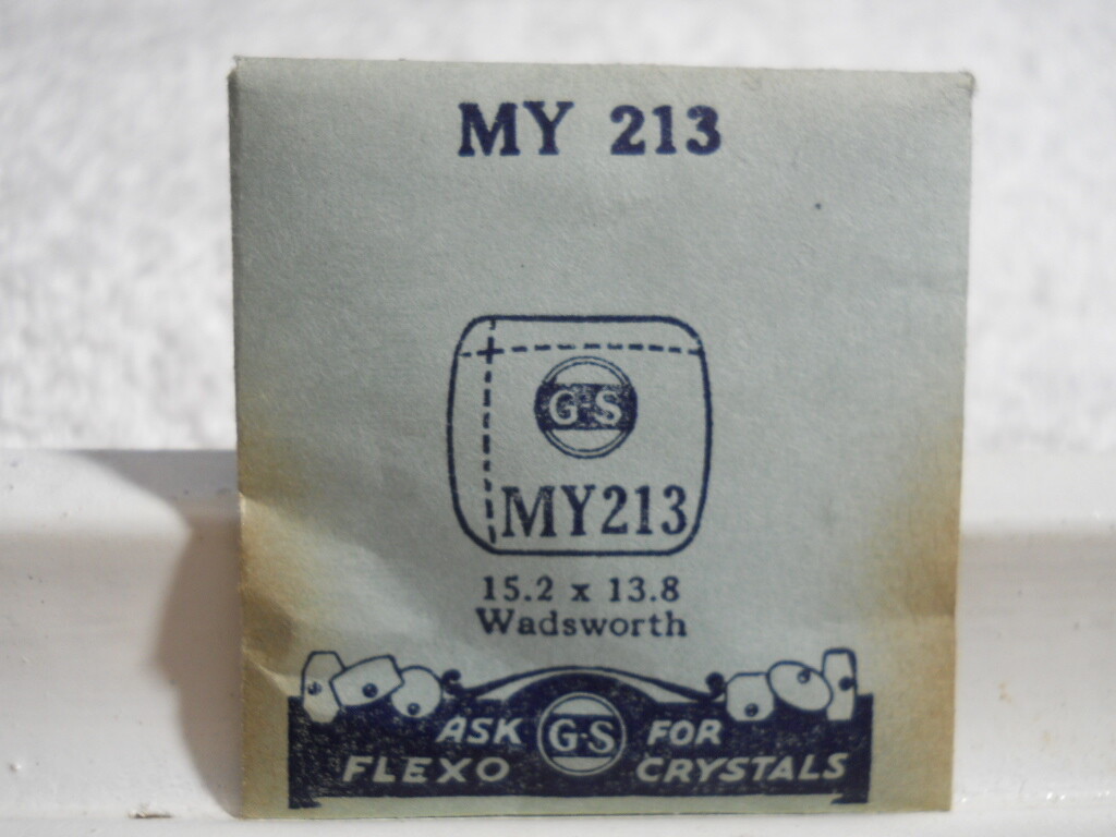 GS MY213 PMY213 Watch Crystal Fit Wadsworth – 15.2 x 13.8 mm Replacement Repair
