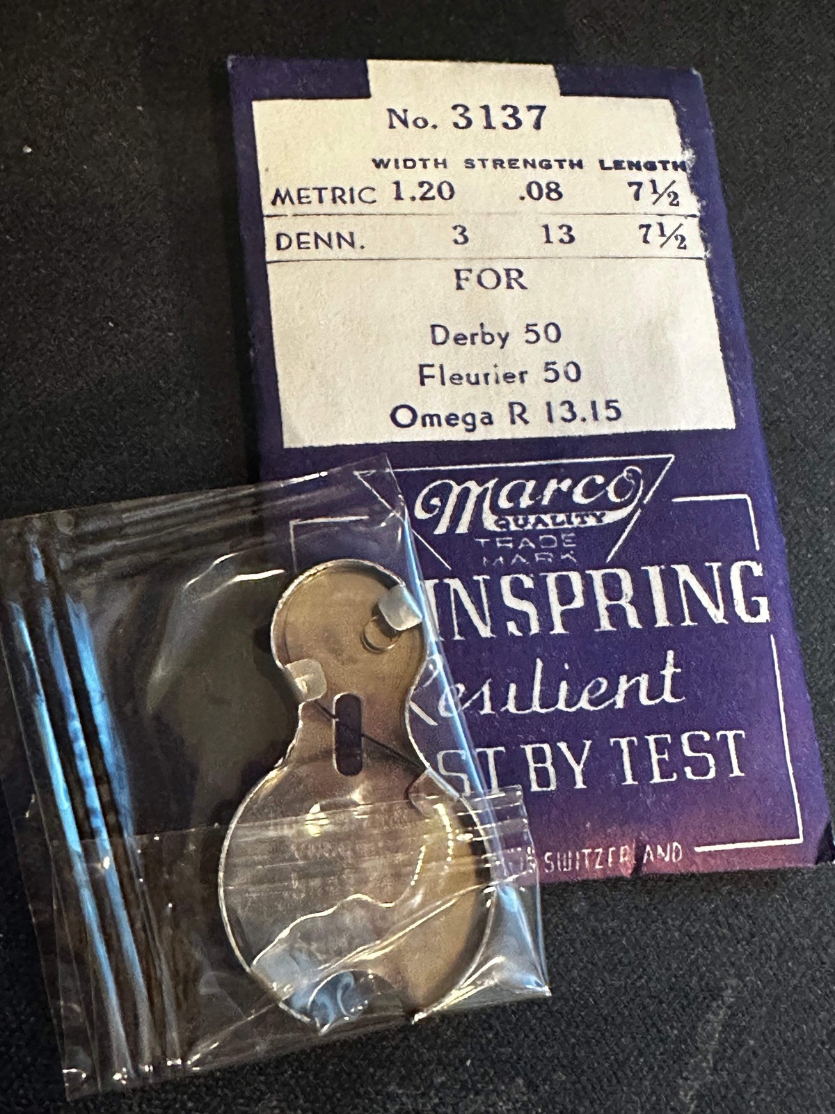 Marco Mainspring #3137 for Omega R13.5 (240, 241, 242, 243, 244, 245), Fleurier
