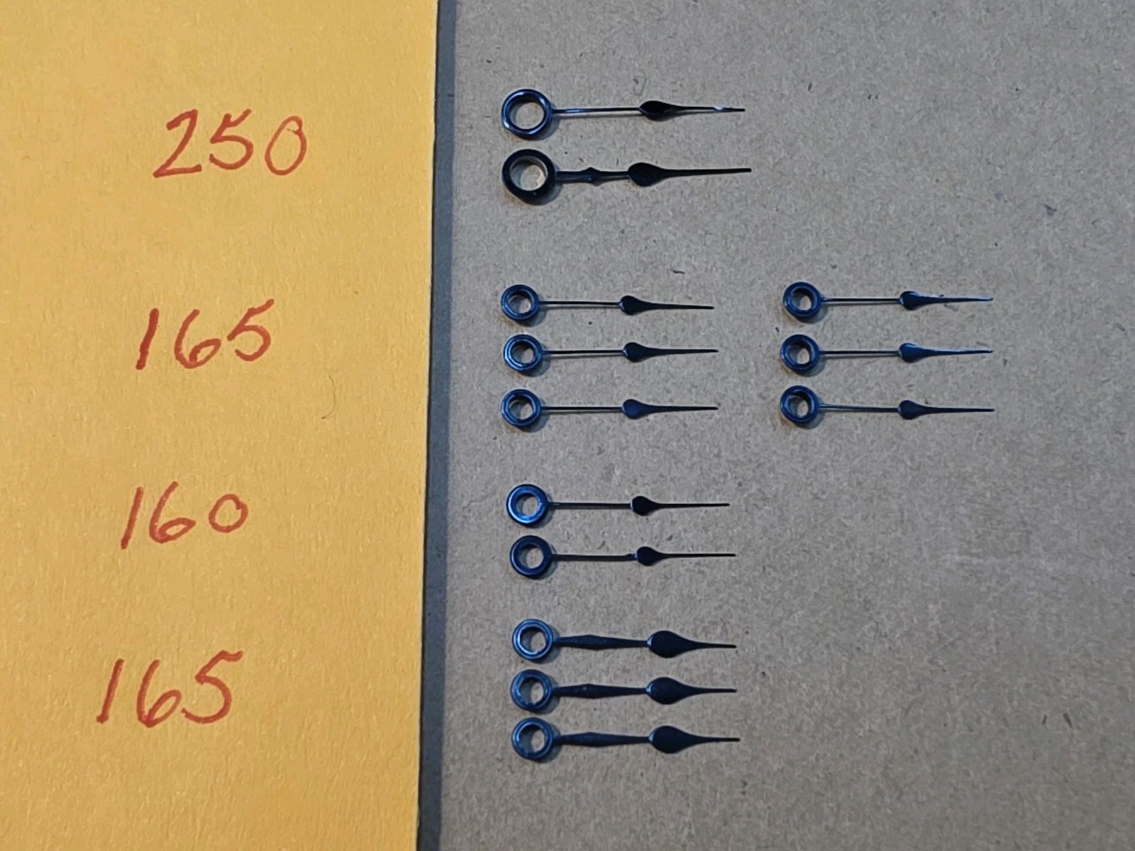 Lot Of 13 Mixed American Pocket Watch Spade Hour Hands-18s×2, 16s×11