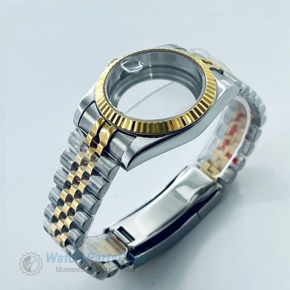 40mm Watch Case with Fluted Bezel & Jubilee Strap-Fit NH35 ETA2824 Movement