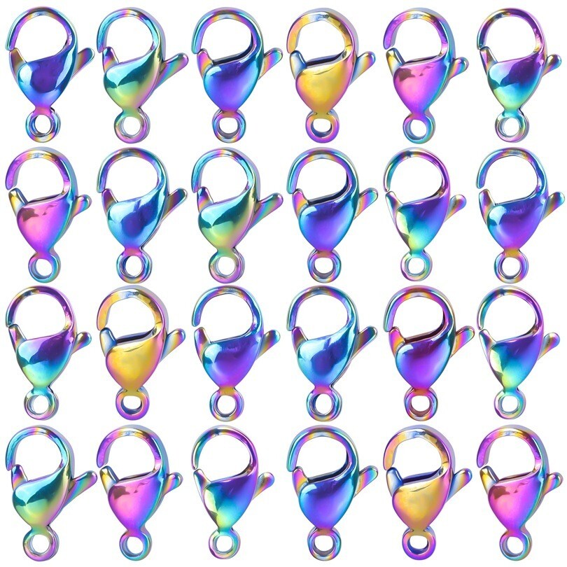 Lobster clasps S.steel Colorful Jewelry Pendant Buckle DIY Jewelry Accessories
