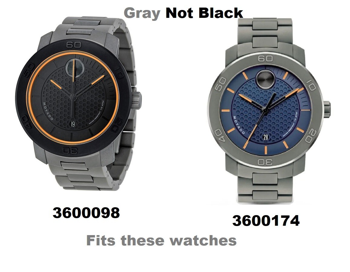 Movado Bold Gray Titanium Mens Watch Sizing Link