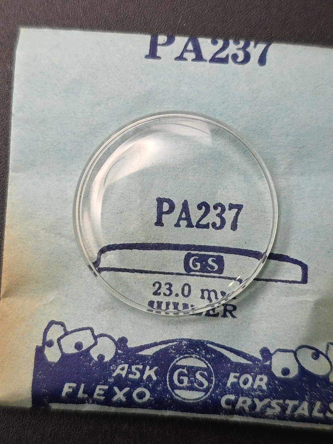 G-S Watch Crystal PA237 23.0mm Wyler