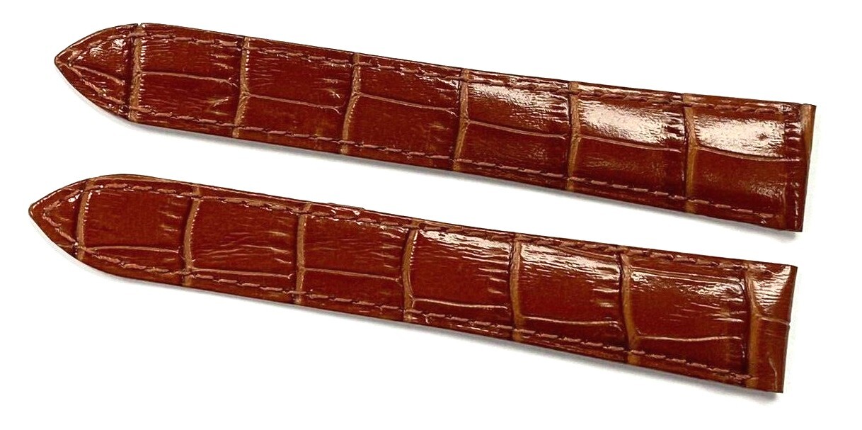 Watch Band Genuine Leather Alligator Grain fit Cartier Watch 14X12MM