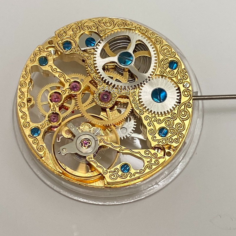 17 Jewels Yellow Golden Hollow eta 6497 Hand Winding Movement for Parnis Wrist