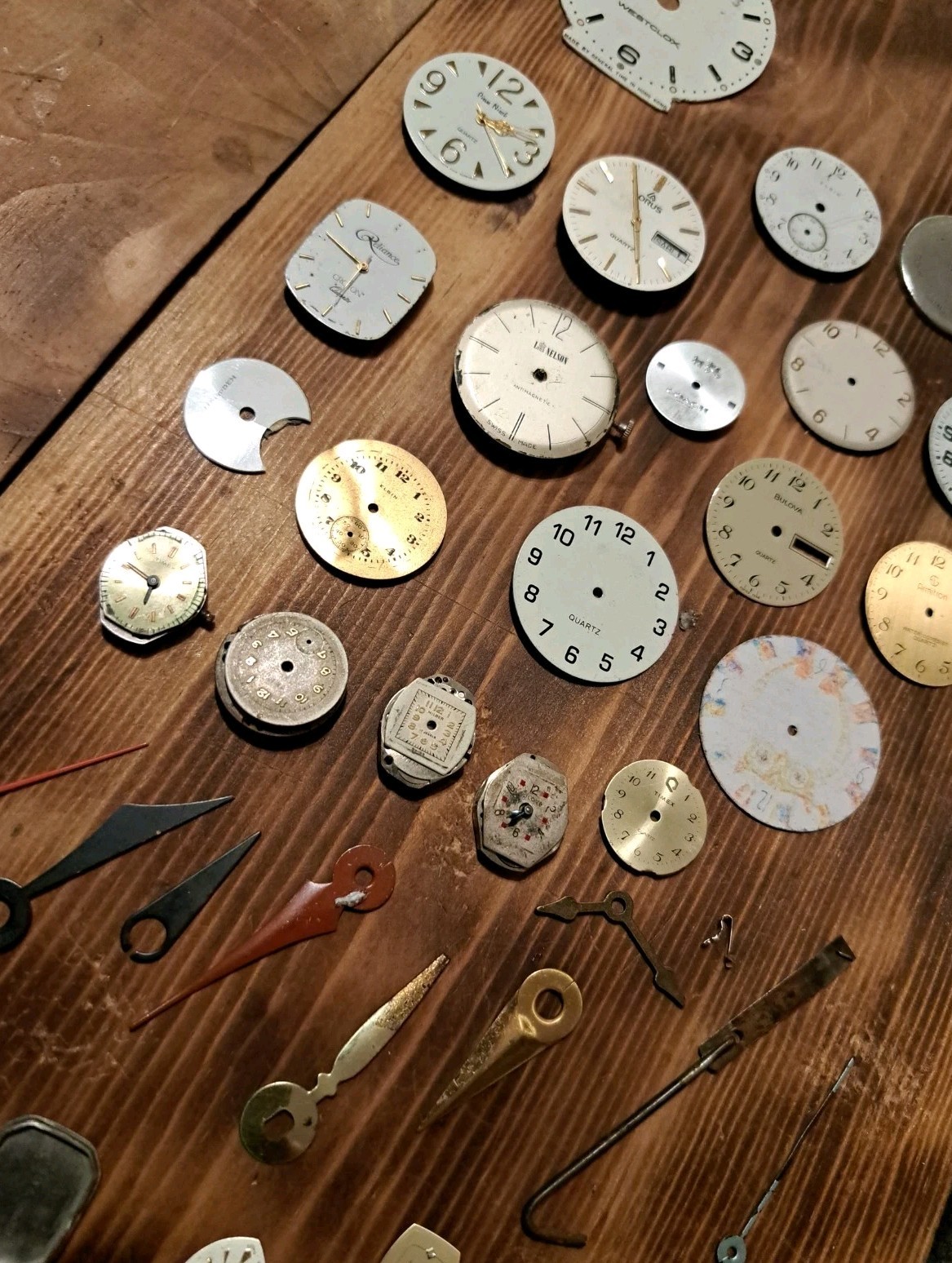 Mixed Lot Of Vintage Wristwatch Parts ~ 30+ Pieces ~ SWISS ~ USA ~