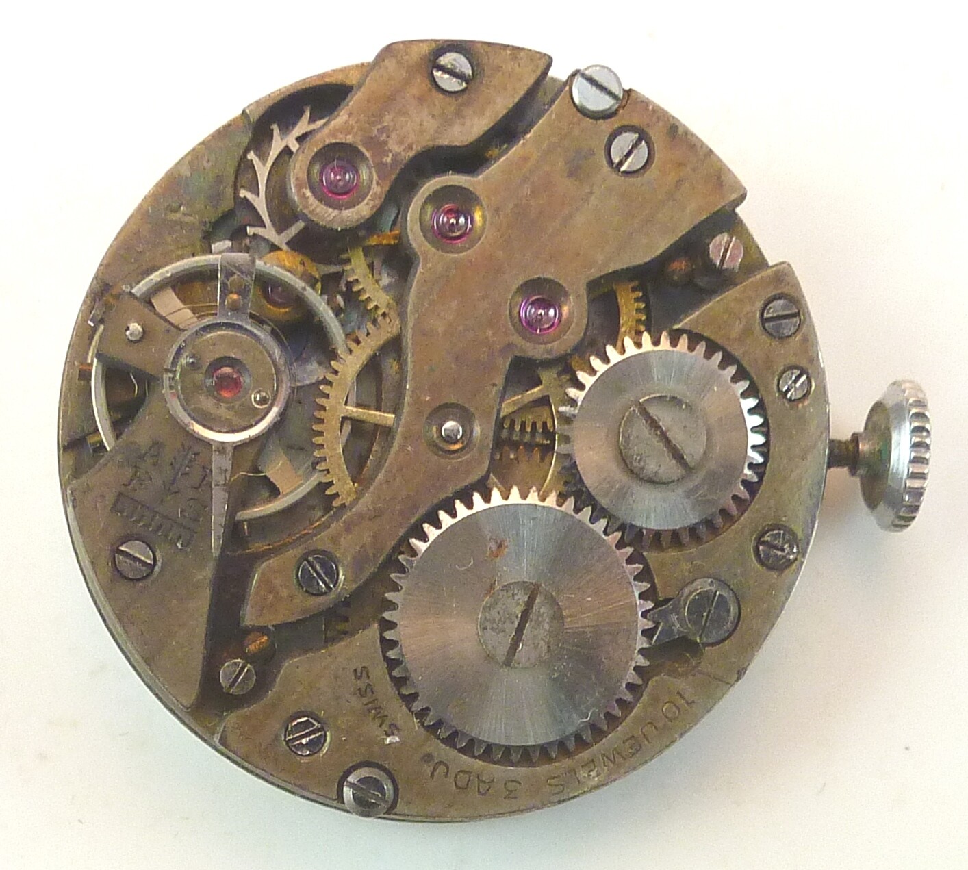 Vintage Unbranded Swiss Mechanical Wristwatch Movement – Parts / Repair