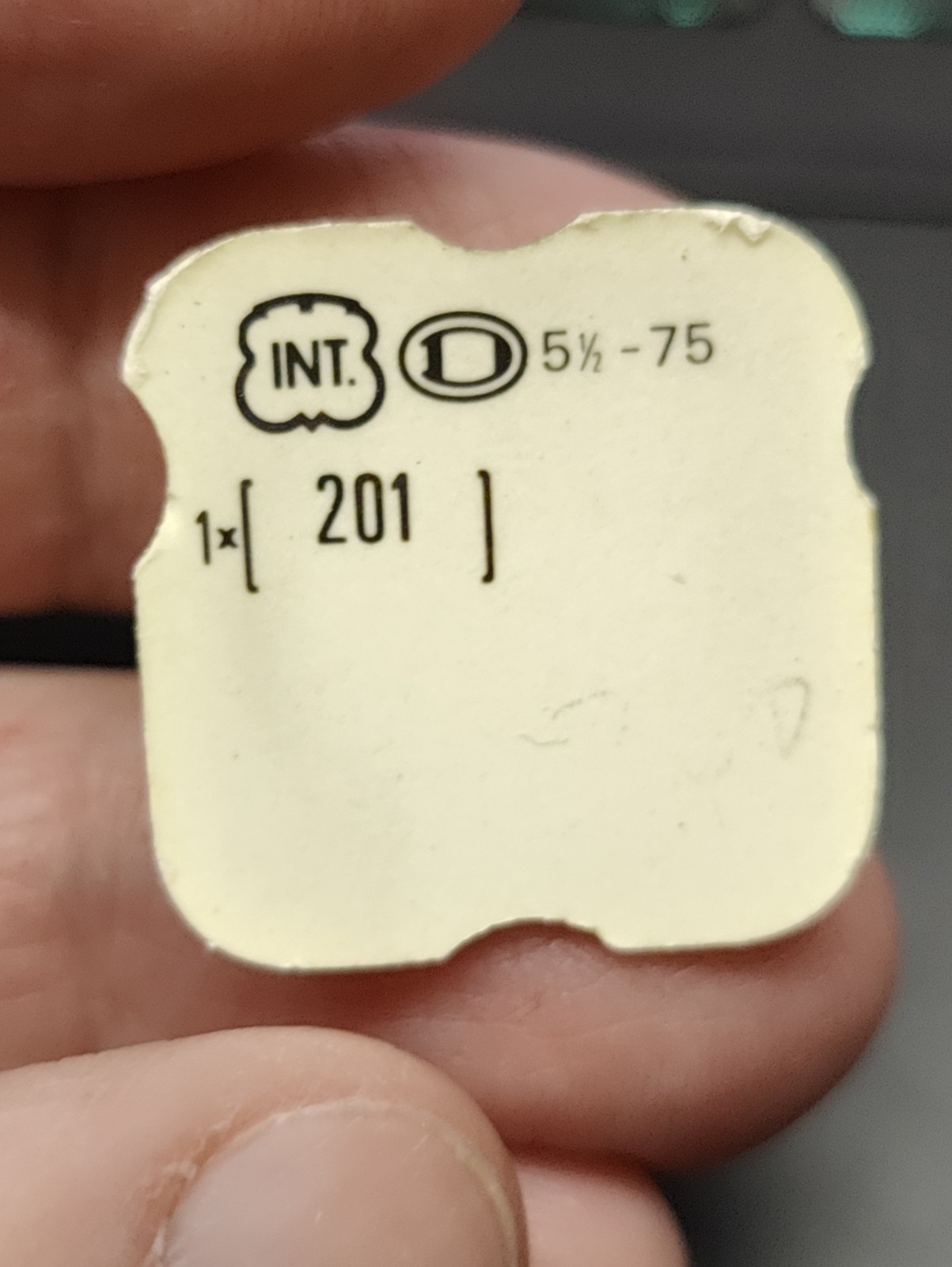 NOS INT – Durowe Cal. 75 Part 201 Center Wheel