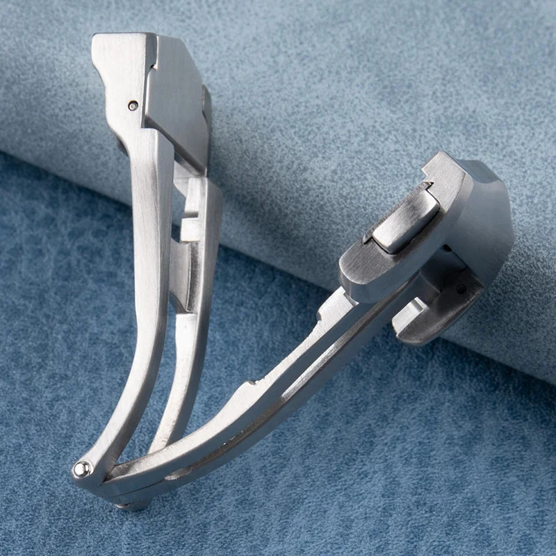 18mm Stainless Steel / Titanium Buckle Clasp For Omega Rubber Watch Strap