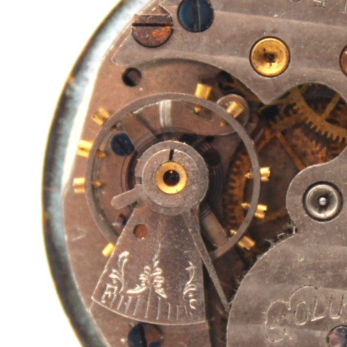 1896-1900 COLUMBIA POCKET WATCH MOVEMENT 6417537 34.5mm (KF)