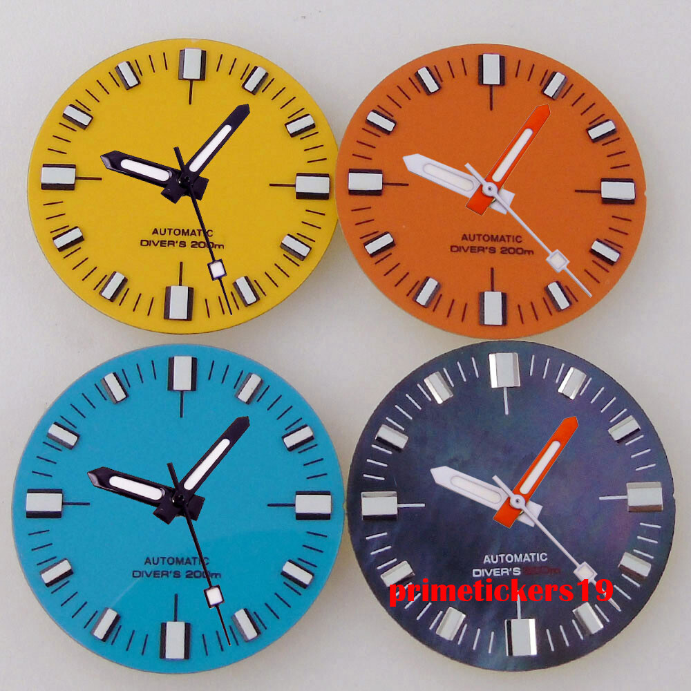 28.5mm Watch Dial Sterile Face Hands Green Luminous Fit NH35 ETA2824 PT5000 Movt