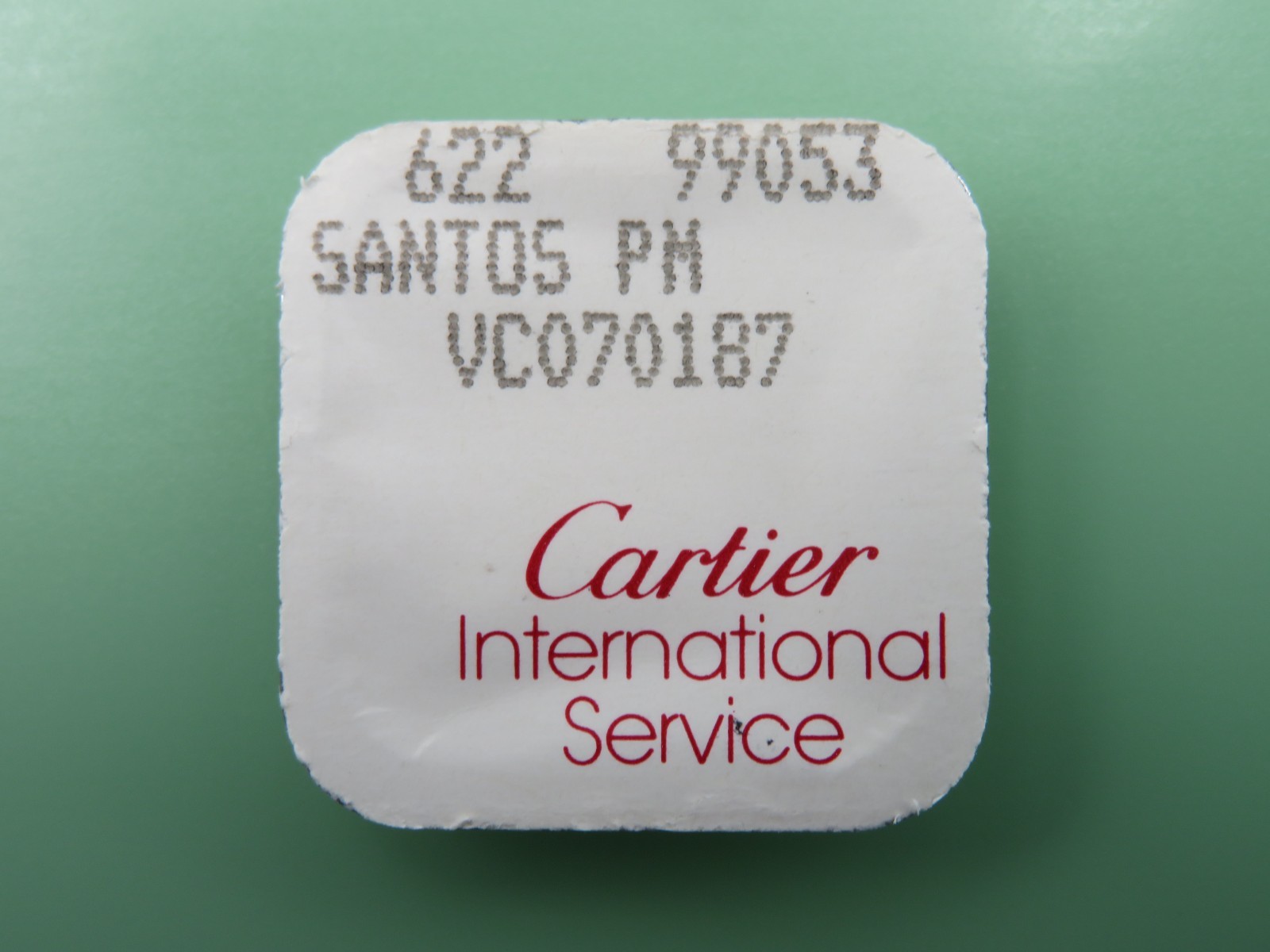 Cartier Santos PM Steel Crown Blue Cabochon 622 99053 VC070187 NOS Genuine Part