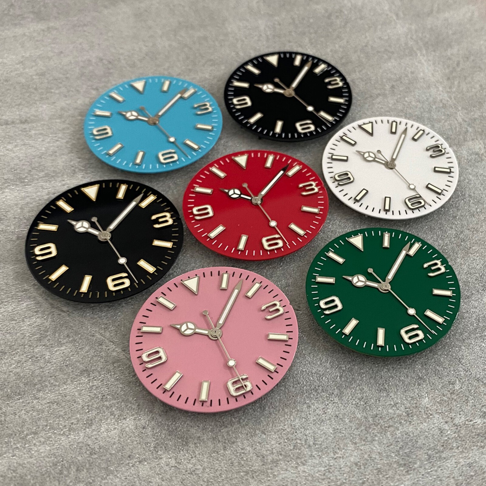28.5MM Green Luminous Watch Dial Watch Hands for NH35/NH36/4R/7S Movement