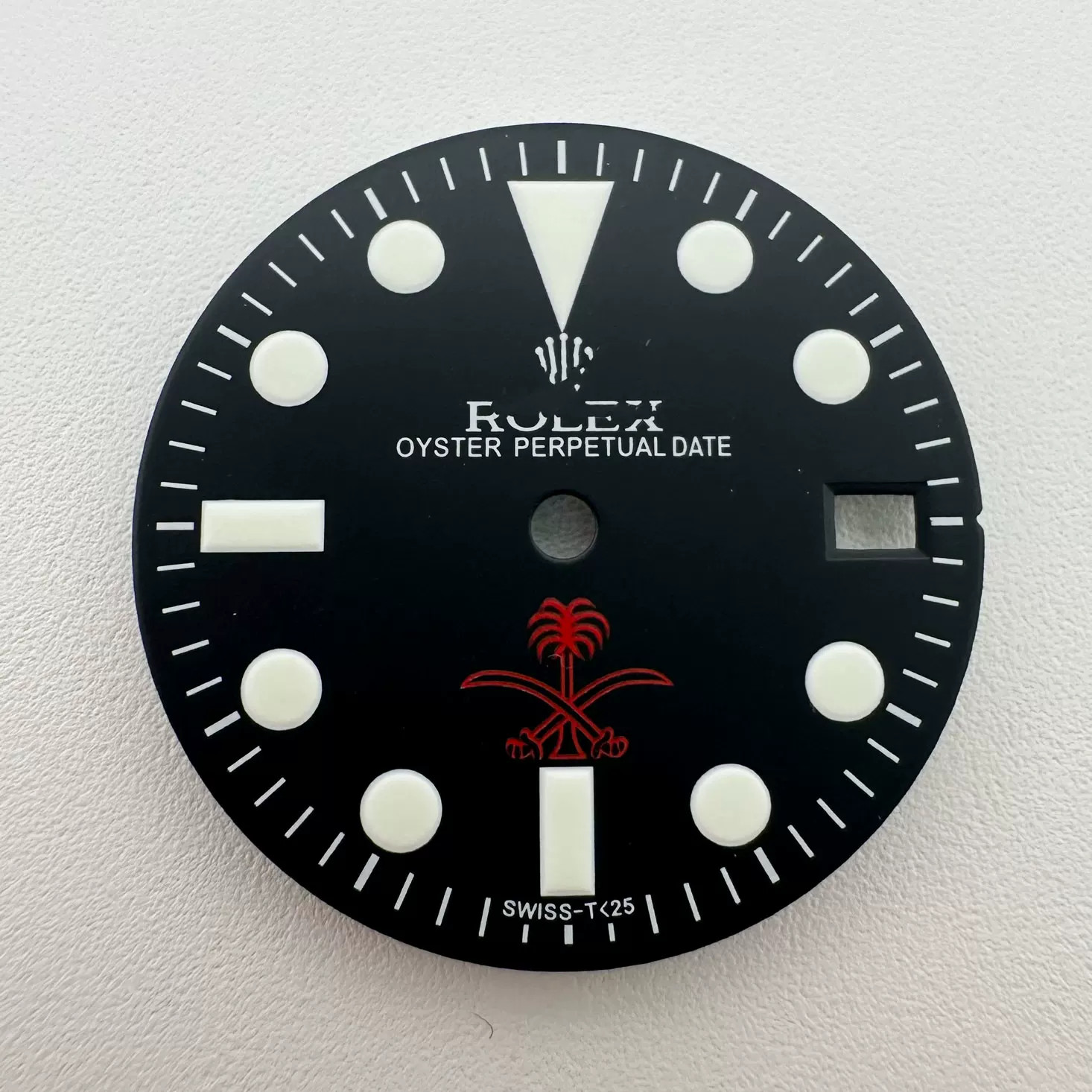 33.5mm Pilot Watch Dial Green Luminous For Nh35 Nh36 Movement Watch Accessories