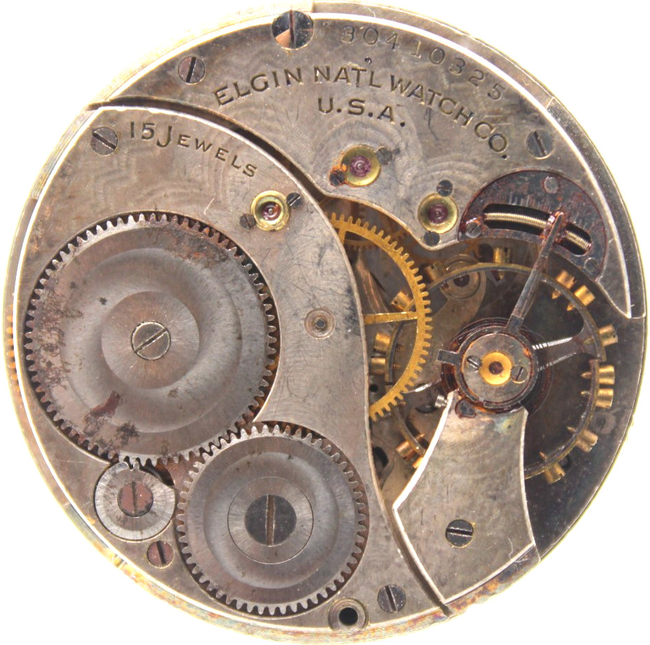 1928 ELGIN POCKET WATCH MOVEMENT 30410325 GRADE: 315 12s 15j (RAB2)