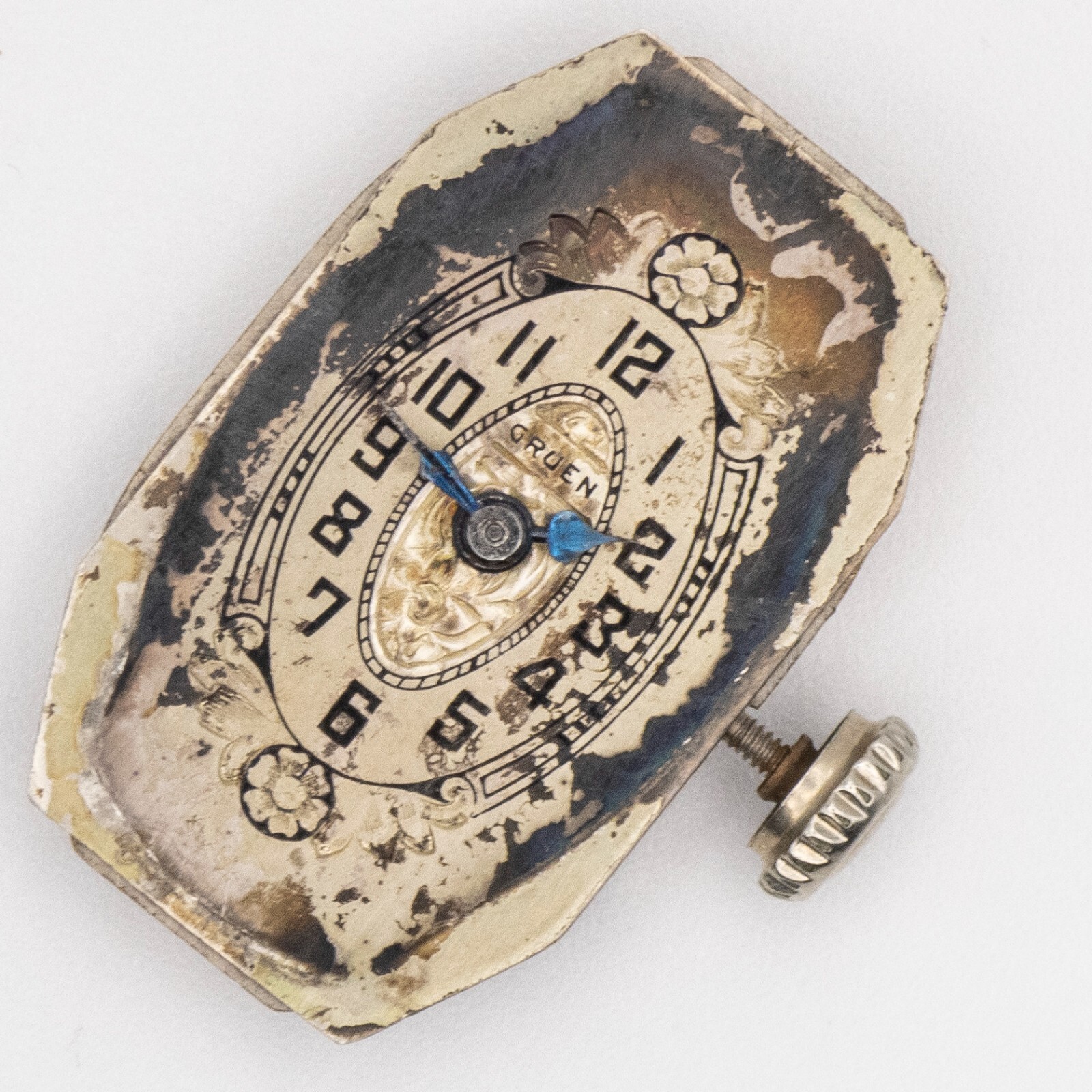 Vintage Gruen 15.5 x 25 x 5.2 mm 15-Jewel 4-Adjustment Wristwatch Movement
