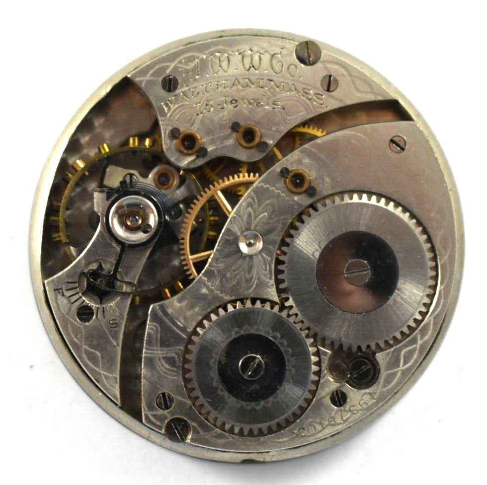 Vintage Waltham Grade 220 12s 15J OF Pocket Watch Movement lot.wc