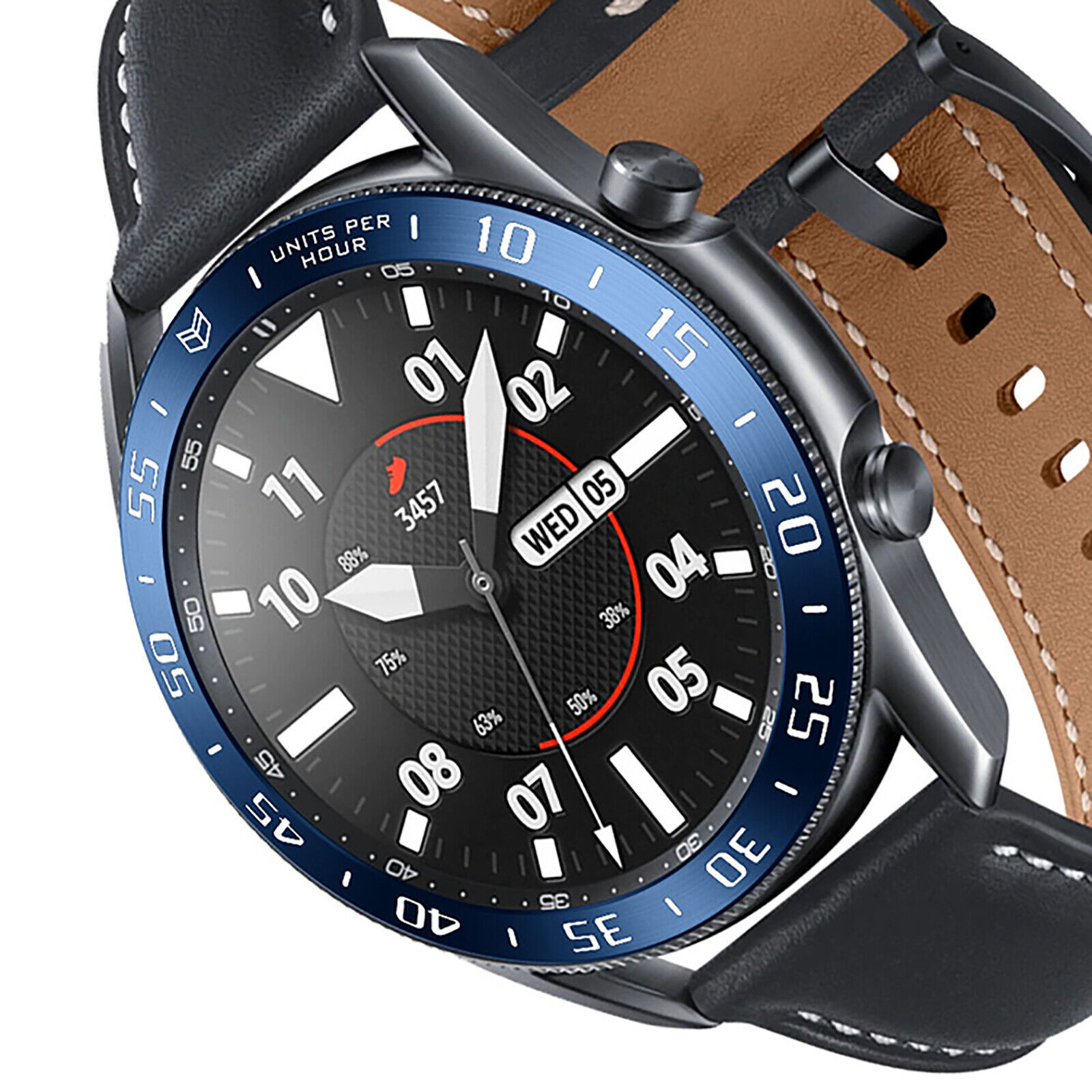 Metal Watch Steel Bezel Ring Circle Adhesive Cover for Samsung Galaxy Watch 3