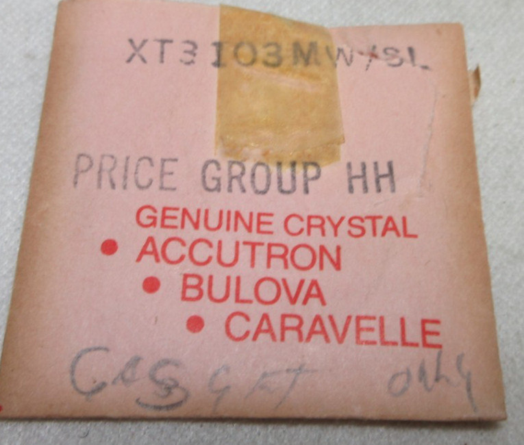 2 BULOVA ACCUTRON CARAVELLE WATCH GASKET XT3103NW/SL WATCHMAKER REPLACEMENT #231