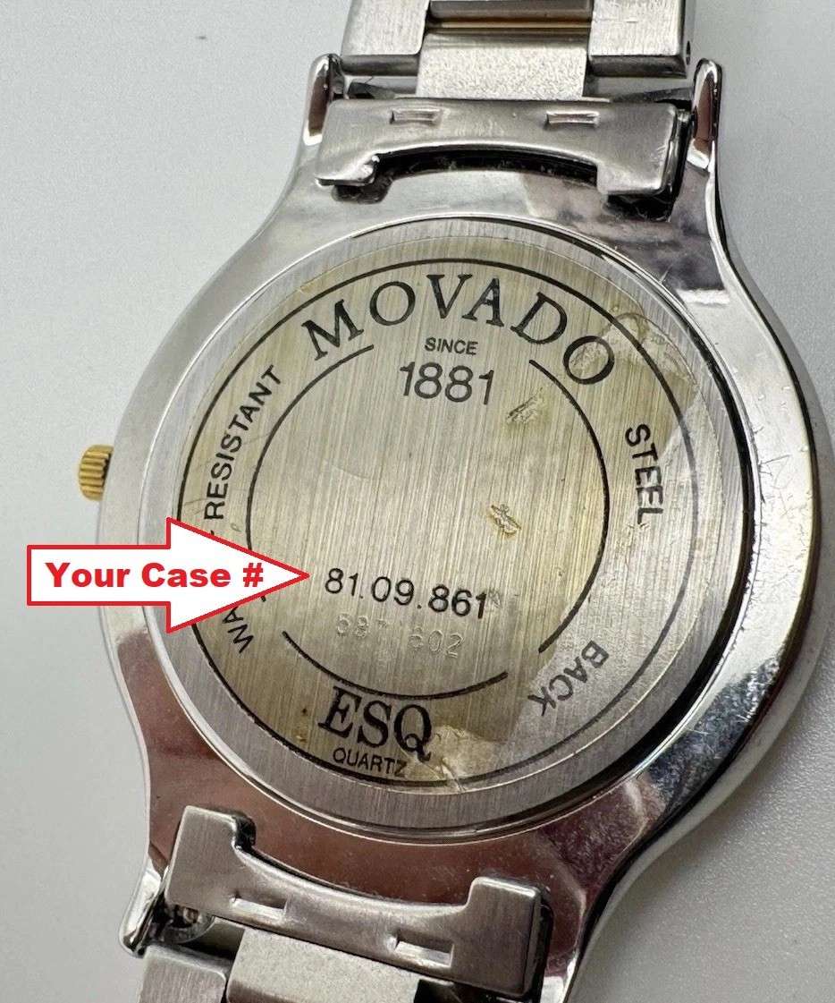 14mm Movado Two Tone Mens Watch 1/2 Sizing Link 81 09 861