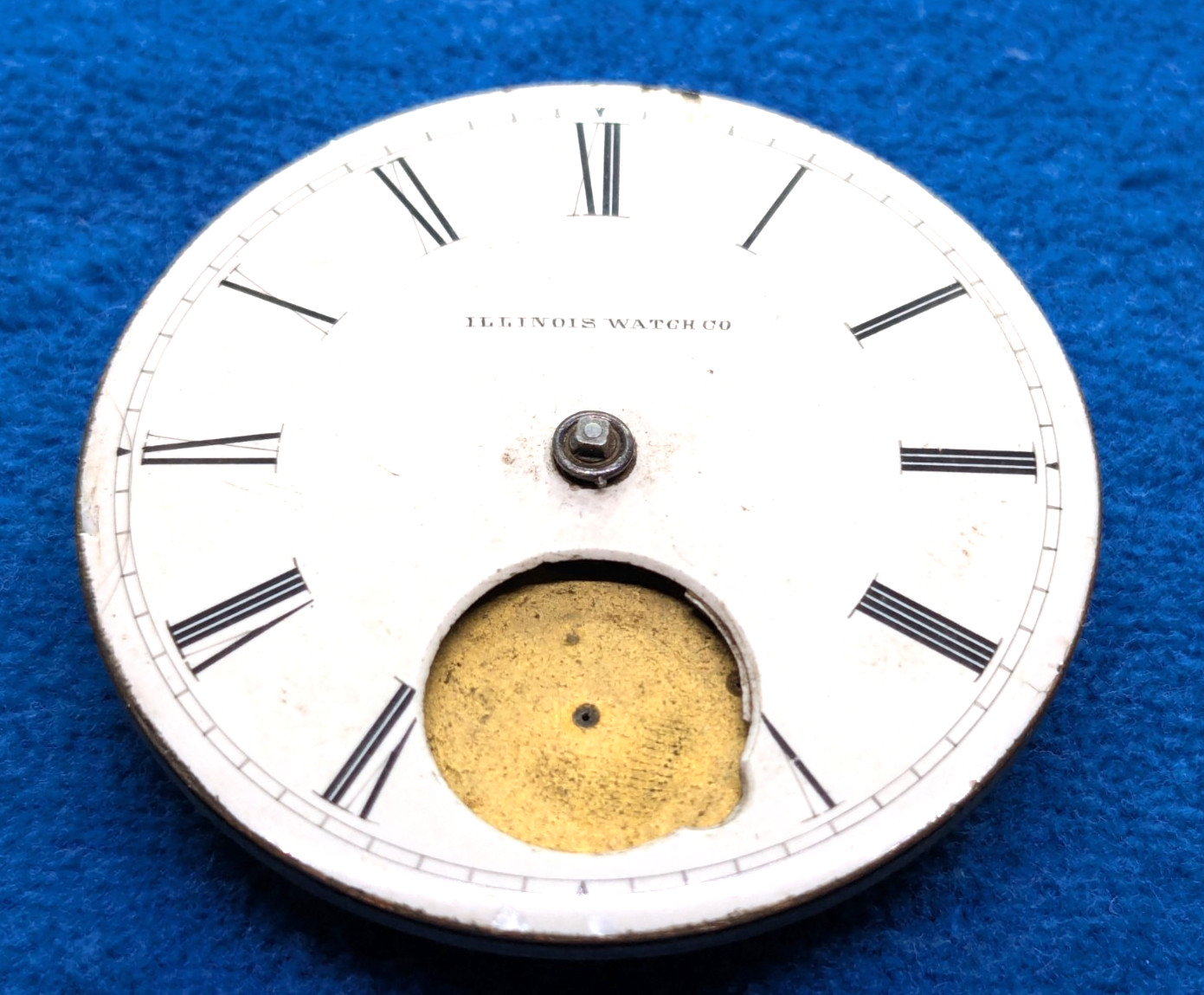 Lot of Two Vintage American Waltham & Illinois Watch Co Dials – Movements 45 mm