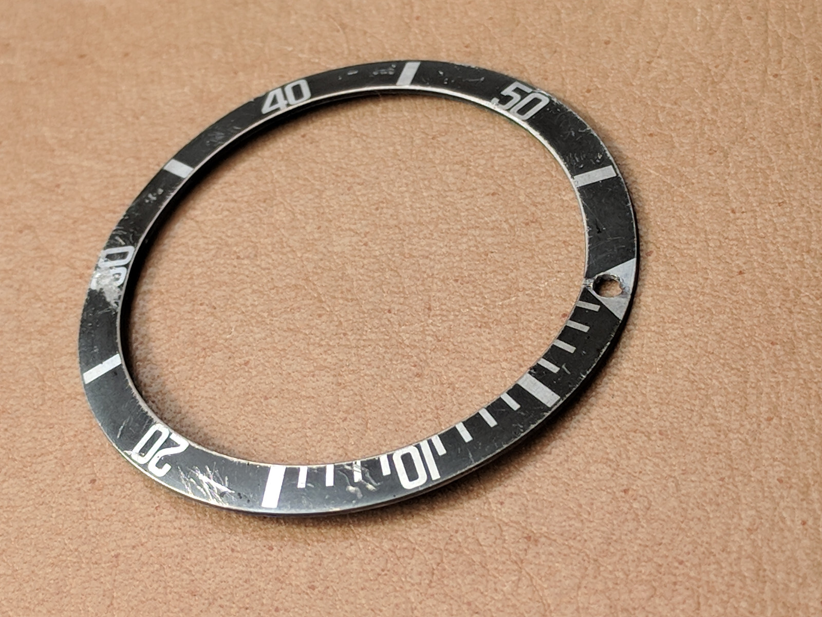 AFTERMARKET DAMAGED Faded Long 5 Bezel Insert For Rolex MF 5513 ***READ BELOW***
