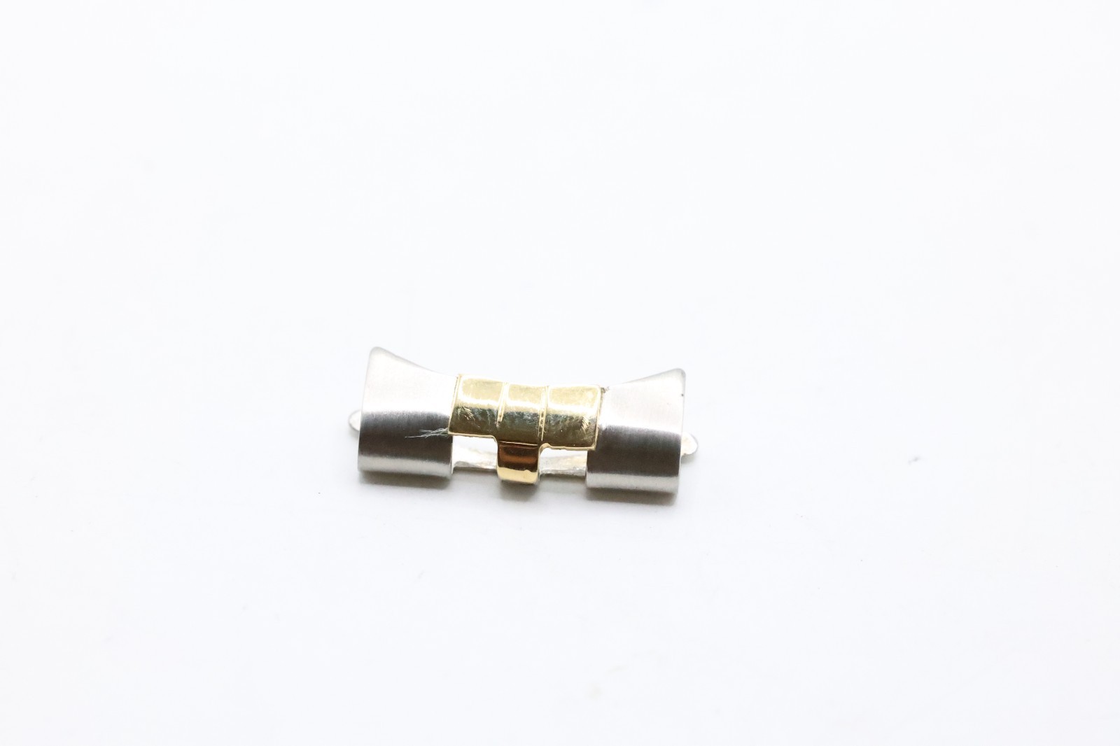 Authentic Vintage Rolex End Link Stainless Steel and yellow gold 14k 19mm #882
