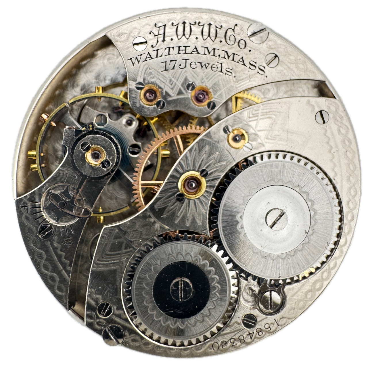 Antique 12s 1907 Waltham 17 Jewel Mechanical Pocket Watch Movement 225 USA
