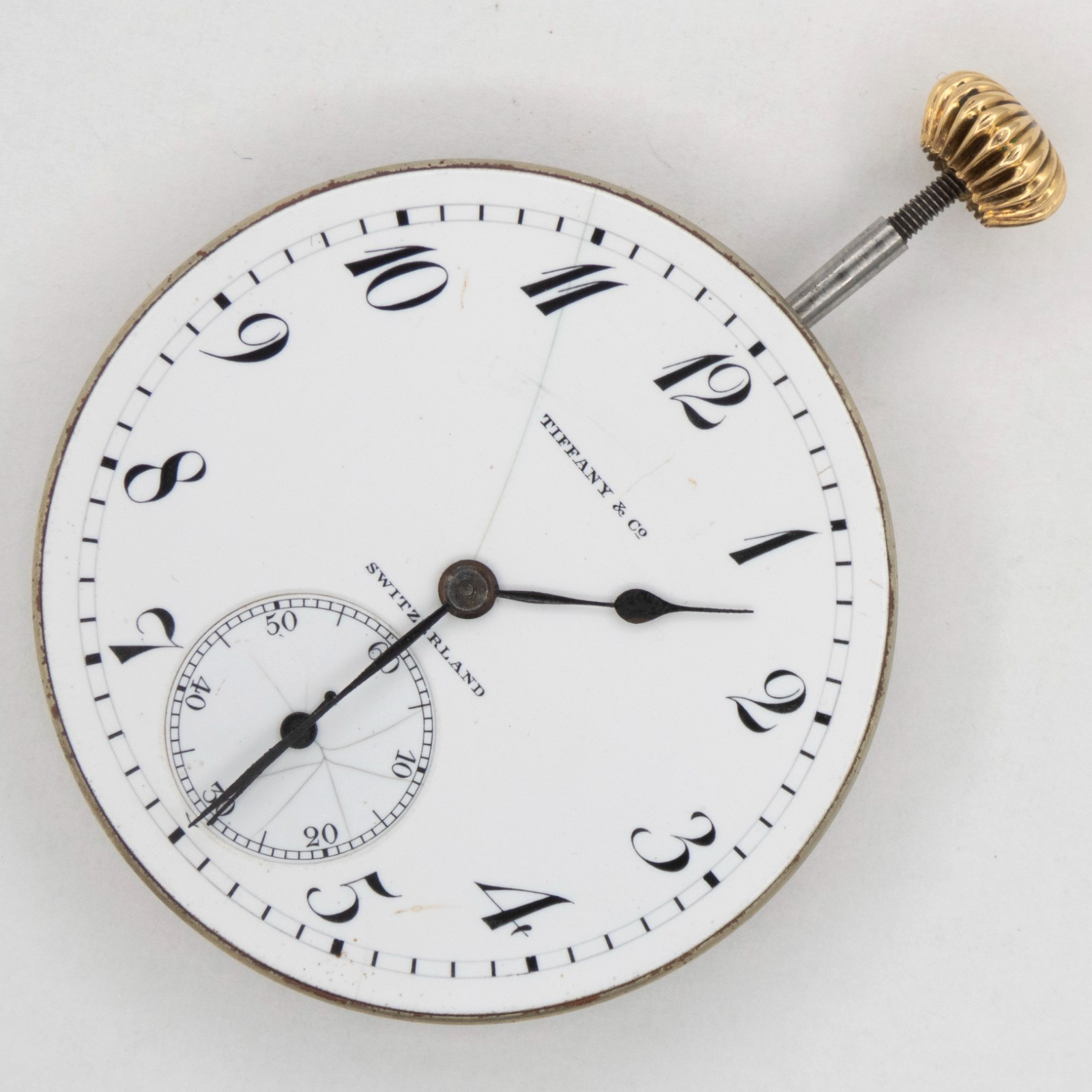 Agassiz for Tiffany & Co. 38.9 x 7.2 mm Antique Pocket Watch Movement, Runs