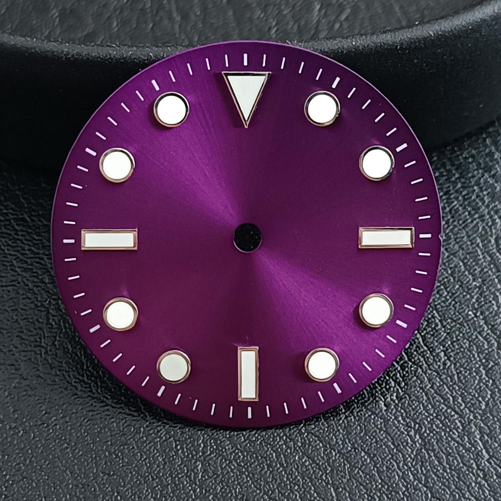 28.5mm nh35 dial green luminous for NH35/36 mechanical movements dial accessorie