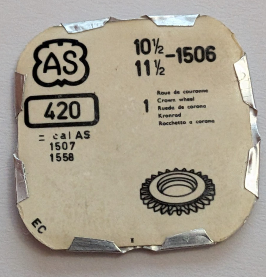 NEW AS A Schild Various Cal. Part 420 – Crown Wheel