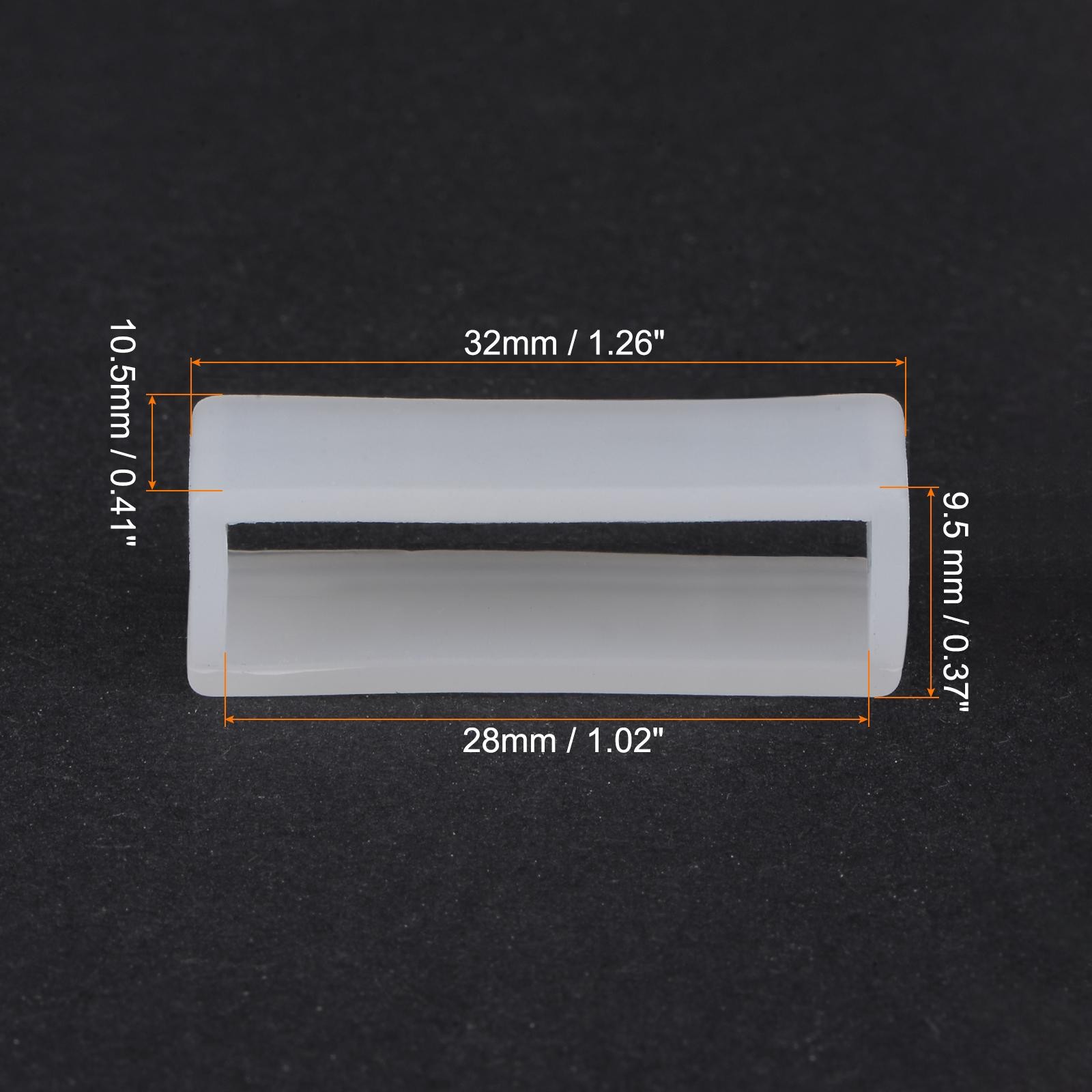 Watch strap Slots, for 28mm width watch strap, transparent 4 pcs