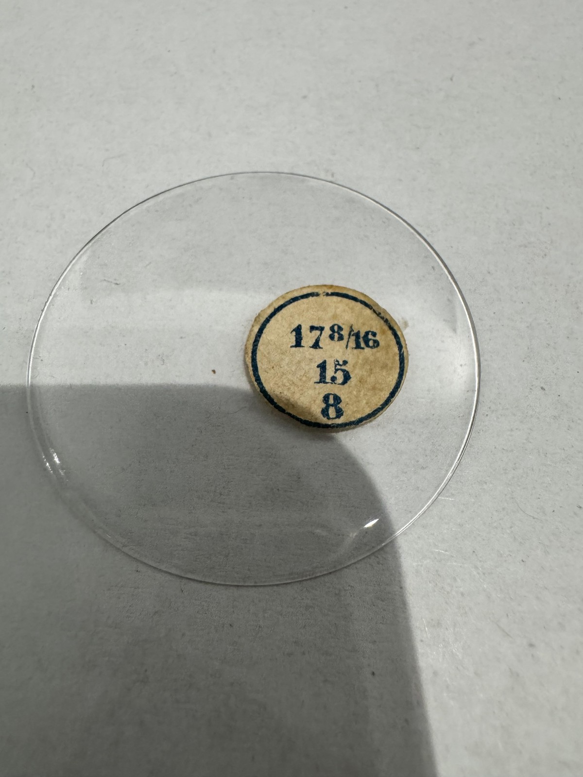 Vintage Unmarked Round Pocket Watch Crystal 39.40mm 17 8/16 15 8 Clear