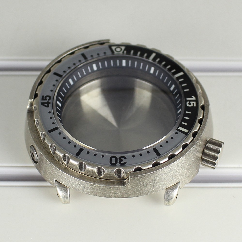 Dive 47mm Steel Watch Case Luminous Modify Tuna Can Skx Mod For Seiko NH35 NH36