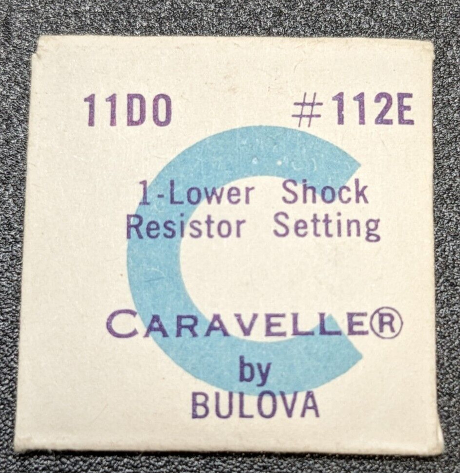 NOS Genuine BULOVA CARAVELLE 11DO WATCH LOWER SHOCK RESISTOR SETTING PART 112E