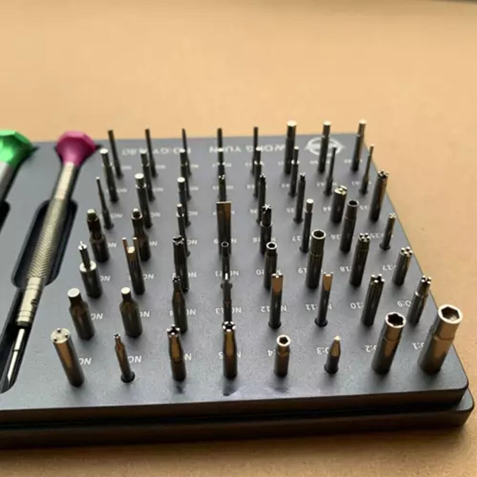 New Watchmakers Assortment Of 56 Tips Stainless Steel Watch Screwdriver Set.