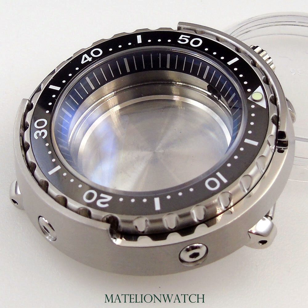 47mm Watch Case Parts 200M Waterproof Fit For NH35A SKX007 SBBN031 Luminous Dot