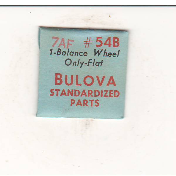 NOS GENUINE BULOVA WATCH PART #54B Balance Wheel Flat Fits 7AF MOVEMENT