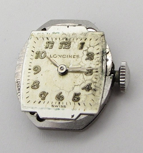 Longines 5LN Movement w/ Dial & Crown – Balance Ticks – For Restoration