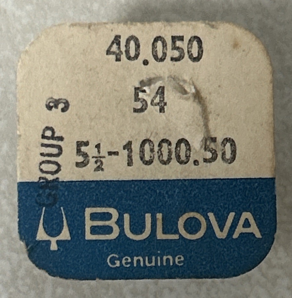 Vtg Genuine BULOVA 40.050 Complete Balance Wheel #54 Group 3 5 1/2-1000.50 NOS