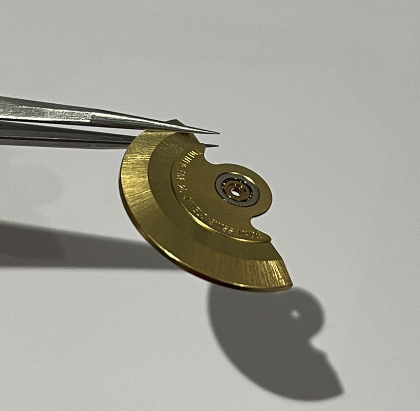 Eta 2824, 2824-2, 2836 Yellow Oscillating Weight with Ball Bearing Part 1143/1
