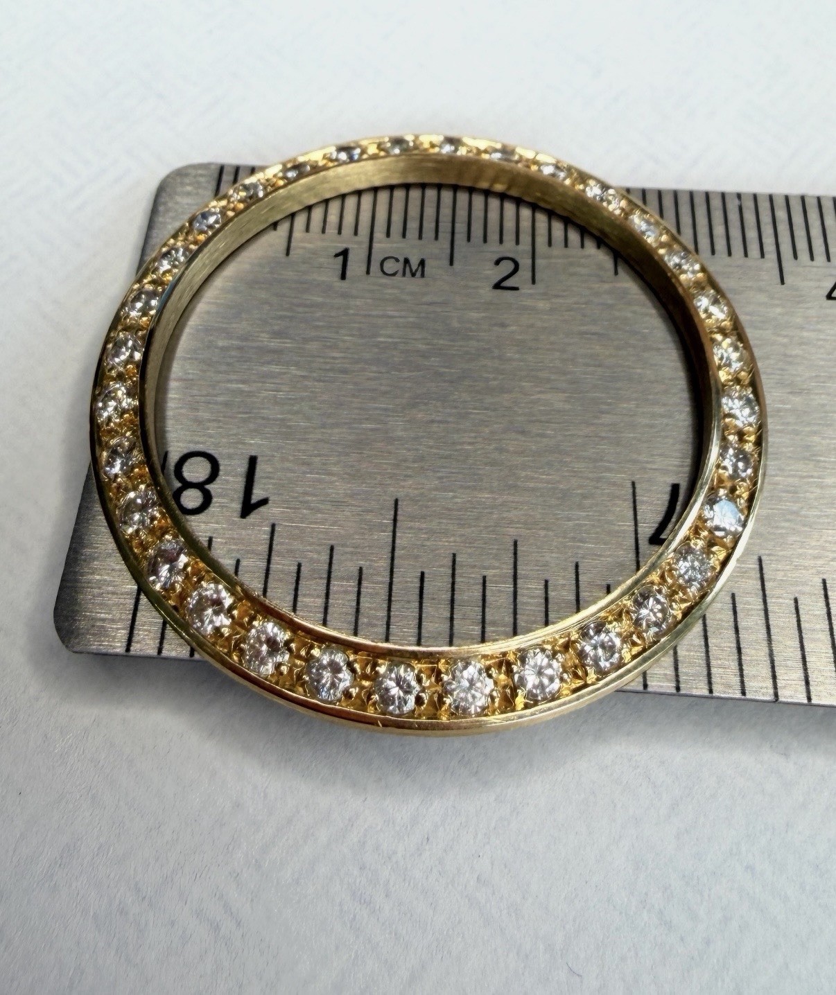 36mm 18K YG Diamond Bezel Aprox. 1.25CT. T.W. Fits Rolex Datejust And President