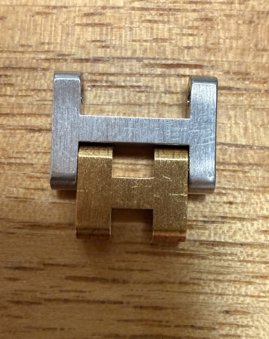 HERMES Clipper 12mm Authentic Link Watch Band Bracelet Parts