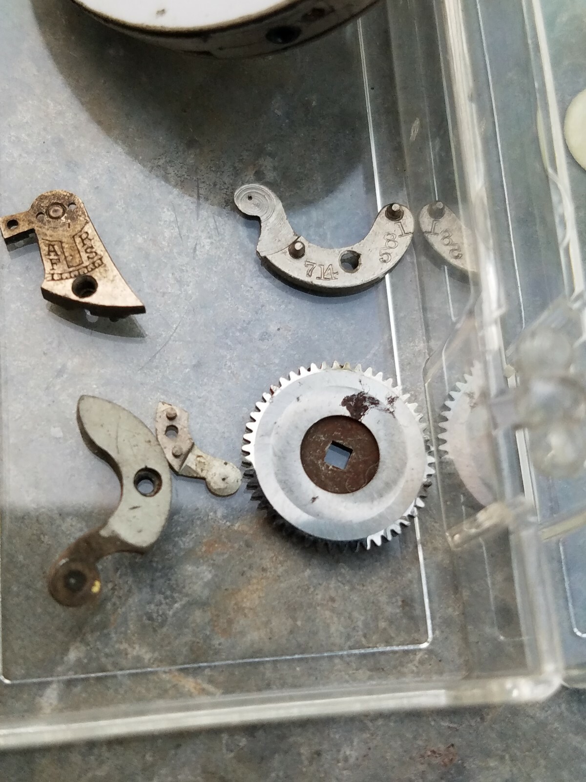 Antique Trenton Watch Co Hunting Case Pocket Watch Movement Parts 34.6mm