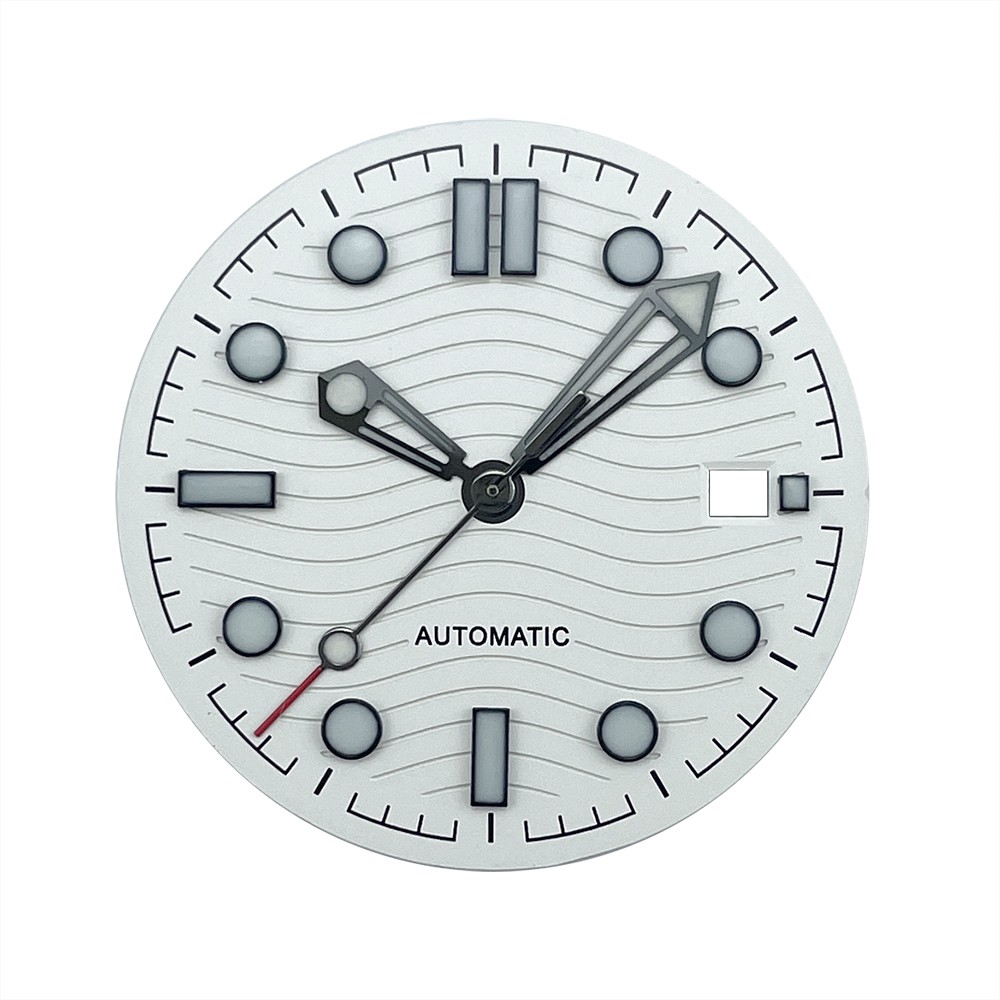 31mm White Dial and Watch Hands for MIYOTA8215 DG2813 SM300 Master Custom Build