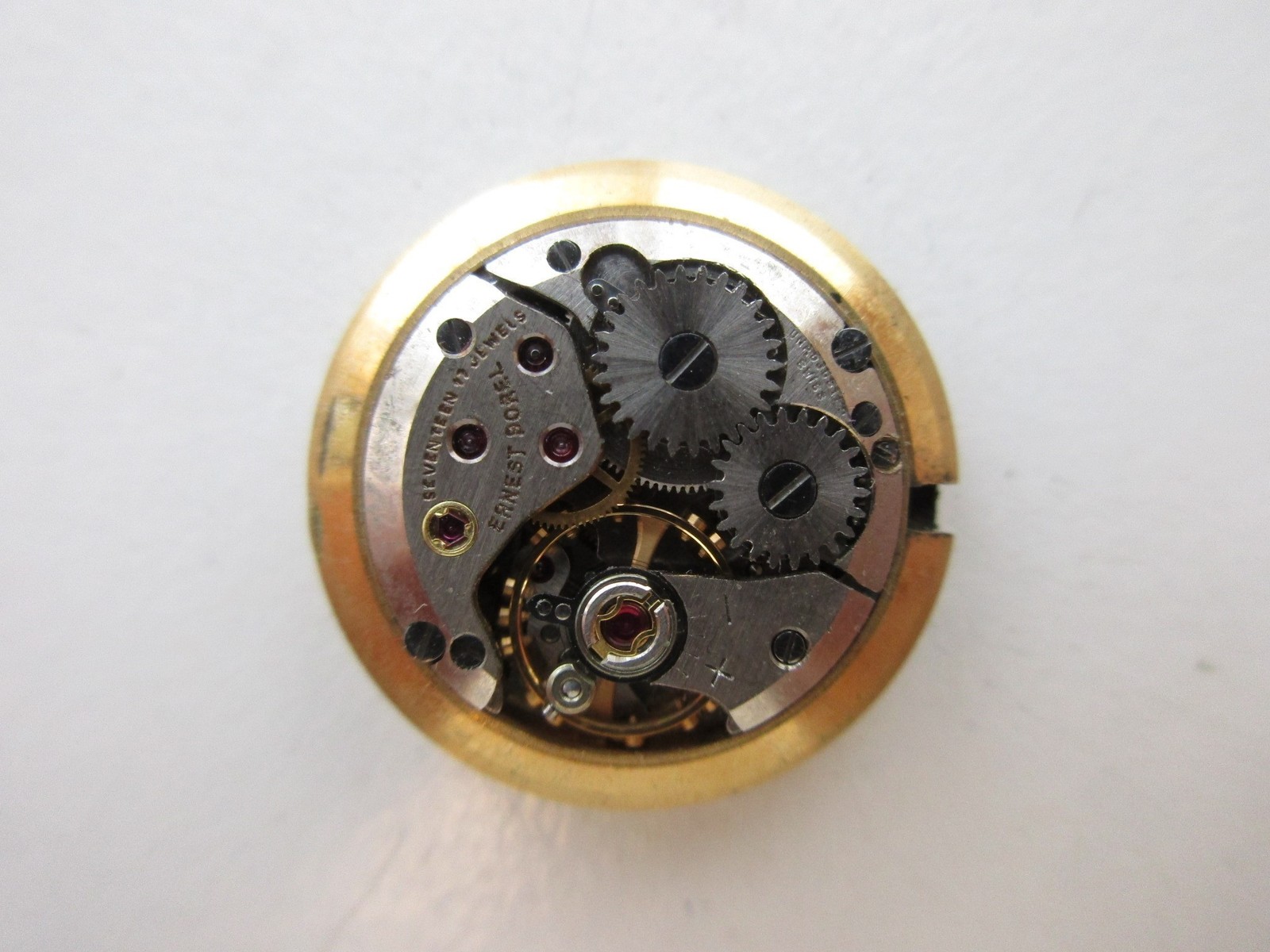 ETA cal. 2410 Swiss 17 jewels watch movement – signed Ernest Borel – running