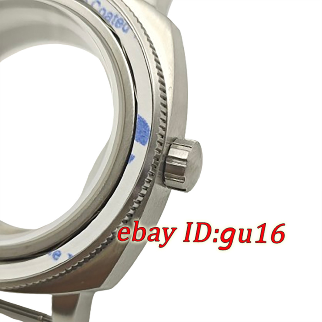 42mm Case Sapphire Glass Silver Frosted Watch Case fit NH35 NH36 movement