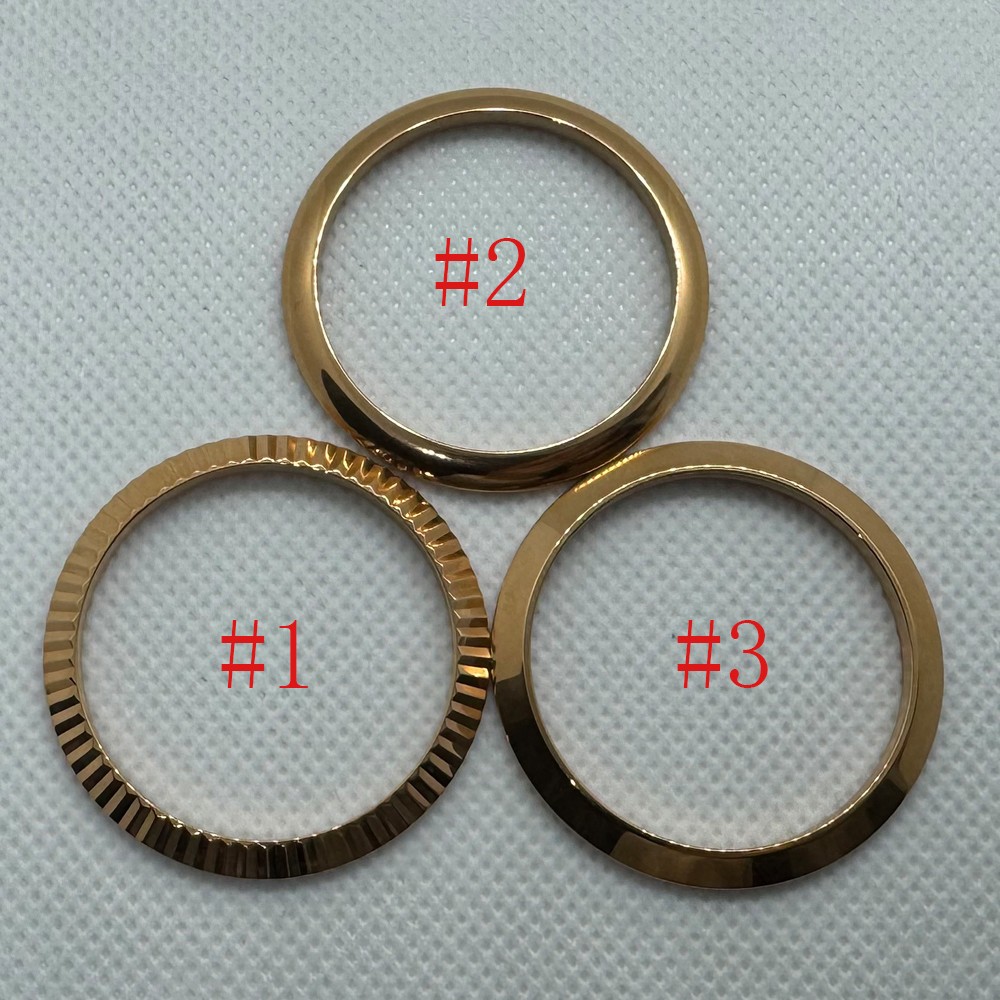 Watch Parts Stainless Steel Bezel Fit 36mm/39mm Case Silver Rose Gold Black